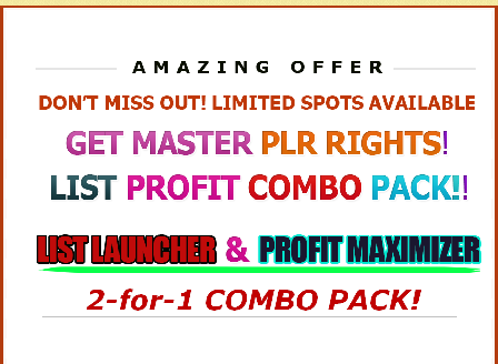 cheap [* PLR *] List Profit Combo Pack