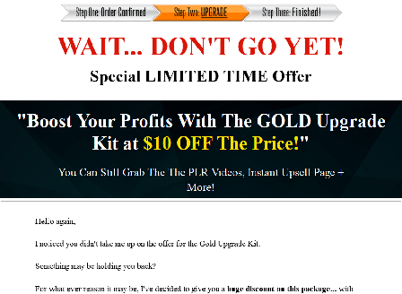 cheap List Building Profit Kit - Gold