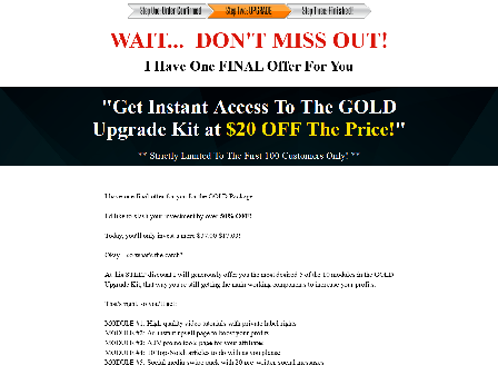 cheap List Building Profit Kit - Gold Special