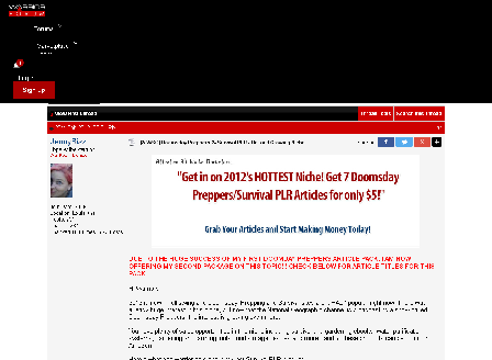 cheap Doomsday Preppers PLR Article Pack 2