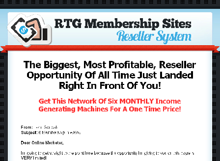 cheap RTG Membership Site Reseller