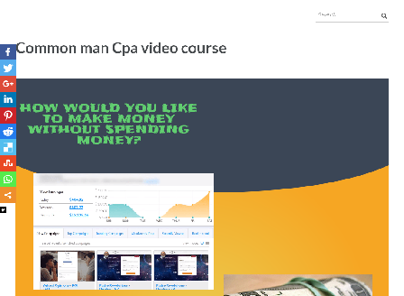 cheap Common man cpa marketing video course