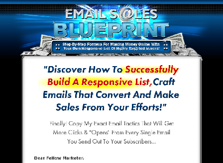 cheap Email Sales Blueprint System: PLR