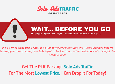 cheap Solo Ads Traffic OTO 2