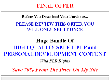 cheap Personal Growth and Development PLR