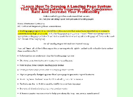 cheap Landing Pages 101 Comes with Master Resale  Rights!