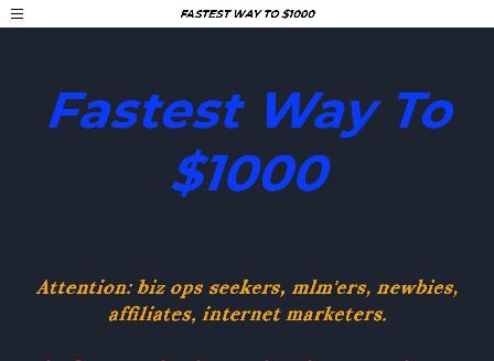 cheap Fastest Way To $1000