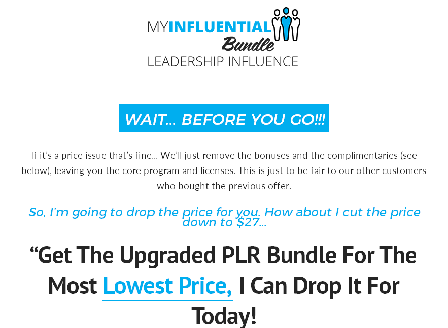 cheap My Influential Bundle OTO 2 - Leadership Influence