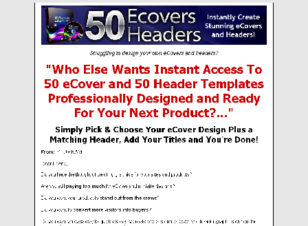 cheap 50 eCover and 50 Header Templates