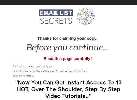 cheap Email List Secrets Video Tutorials