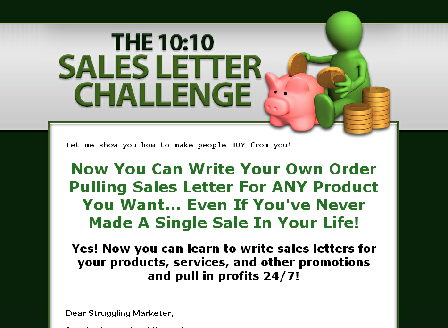 cheap 1010 Sales Letter Challenge