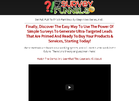 cheap EZ Survey Funnels - PLR Videos