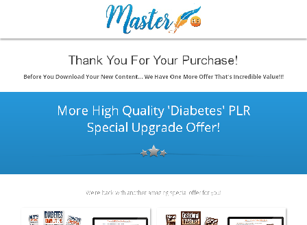 cheap Diabetes PLR Upgrade Special
