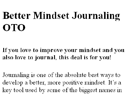 cheap [PLR] Develop a Better Mindset Journal Content Personal Use