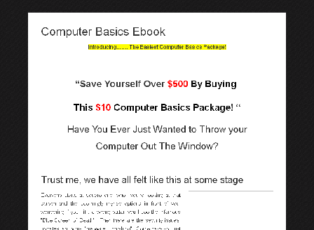 cheap Computer Basics Package