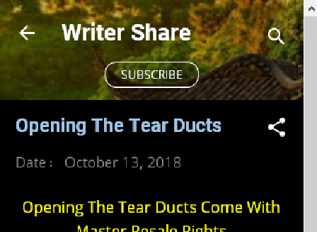 cheap Opening The Tear Ducts