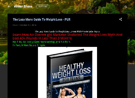 cheap The Lazy Mans Guide To Weight Loss - PLR