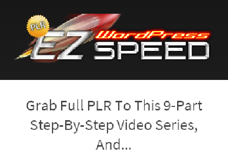 cheap EZ WordPress Speed - PLR Videos