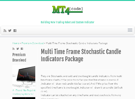 cheap Multi Time Frame Stochastic Candle Indicators Package