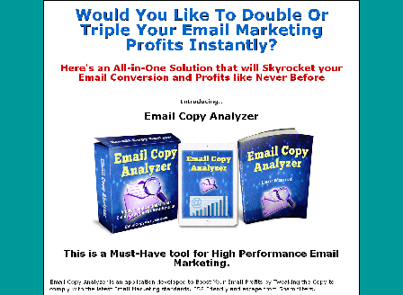 cheap Email Copy Analyzer Software with MRR Rights