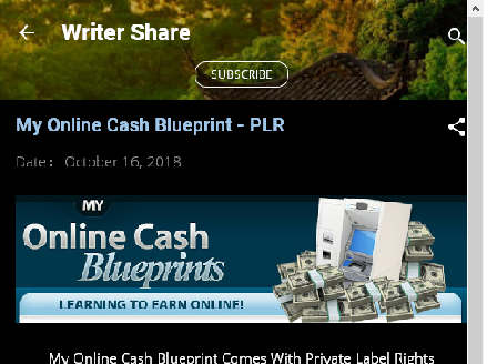 cheap My Online Cash Blueprint - PLR