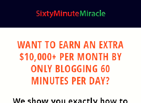 cheap Sixty Minute Miracle