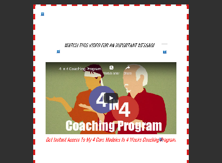 cheap 4 In 4 Coaching Program