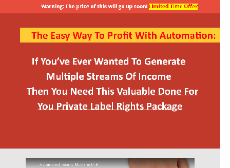 cheap Automated Income Machine PLR