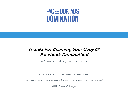 cheap Facebook Ads Domination Video Course With Bonus Material
