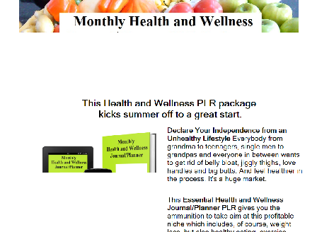 cheap Health and Wellness Journal PLR