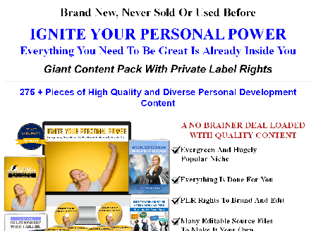 cheap [Quality] Ignite Your Personal Power 275+ Piece PLR Pack