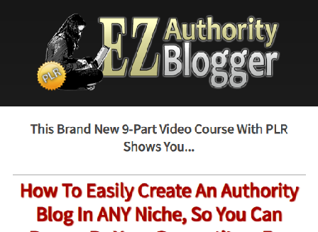 cheap EZ Authority Blogger - PLR Videos