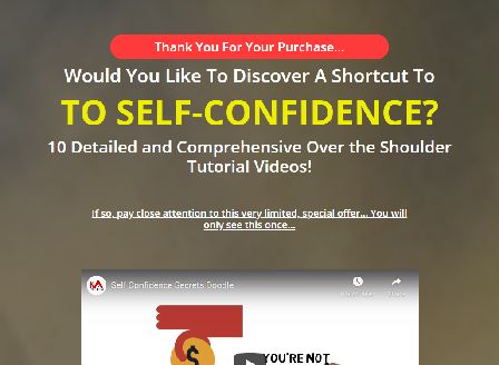 cheap Self Confidence Secrets Video Upgrade