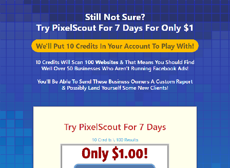 cheap Pixel Scout Software and Training - 7 day trial