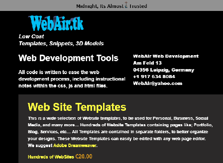 cheap WebAir Website Page Templates v1.3