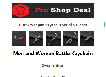 cheap PUBG Weapon Keychain Set of 5 Pieces
