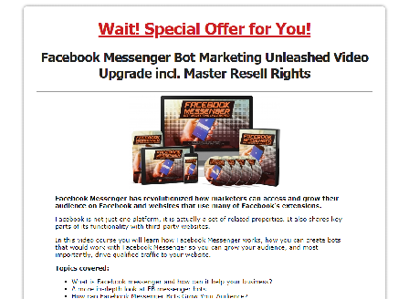 cheap Facebook Messenger Bot Marketing Unleashed w/ MRR Videos