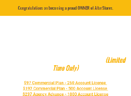 cheap AlterStores Reseller - 250 Account Licenses