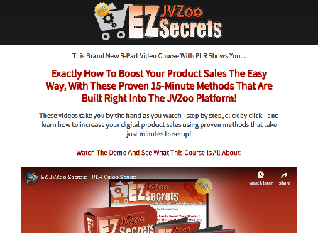 cheap EZ JVZoo Secrets - PLR Videos