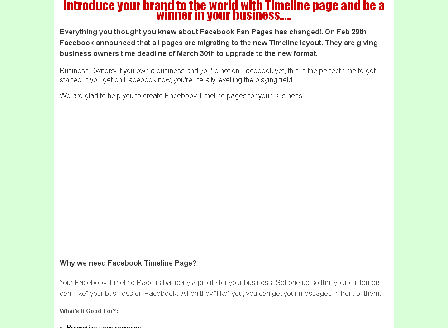 cheap Facebook Timeline Pages for Business
