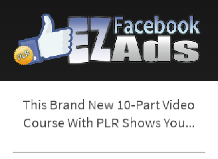 cheap EZ Facebook Ads - PLR Videos