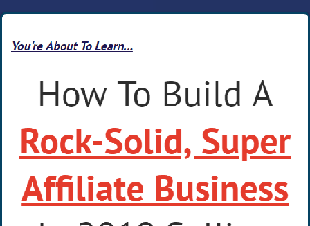 cheap Rock Solid Super Affiliate Training System