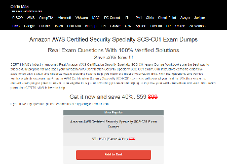 cheap Amazon AWS Certified Security Specialty SCS-C01 Exam Dumps