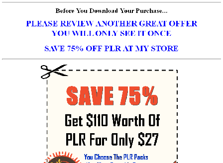 cheap $110 Worth Of PLR For $27