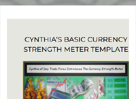 cheap Basic Currency Strength Meter Template