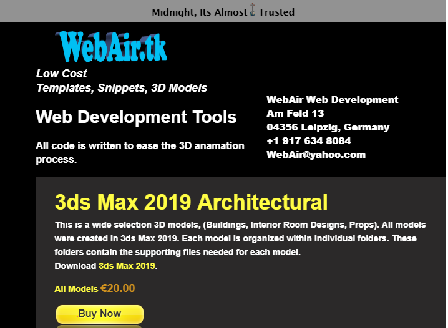 cheap WebAir 3ds Max 3D Architectural Models v1