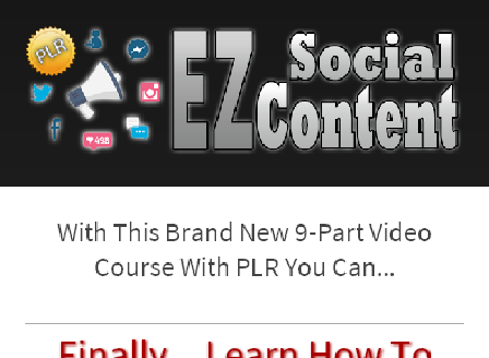 cheap EZ Social Content - PLR Videos