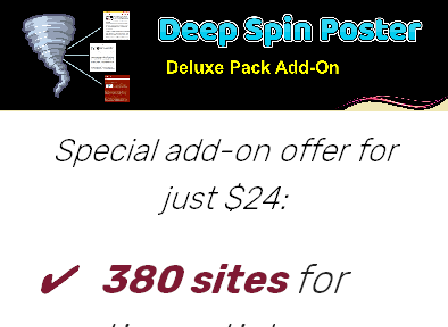 cheap Deluxe Pack Add-On for Deep Spin Poster