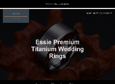 cheap Essie Black Titanium Satin Wedding Ring