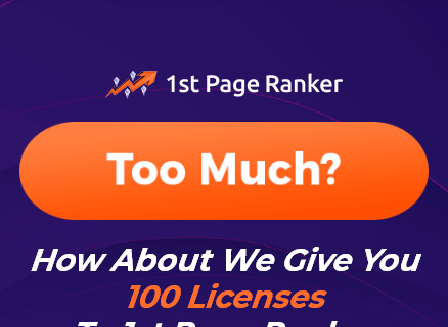 cheap 1st Page Ranker - Reseller 100 License
